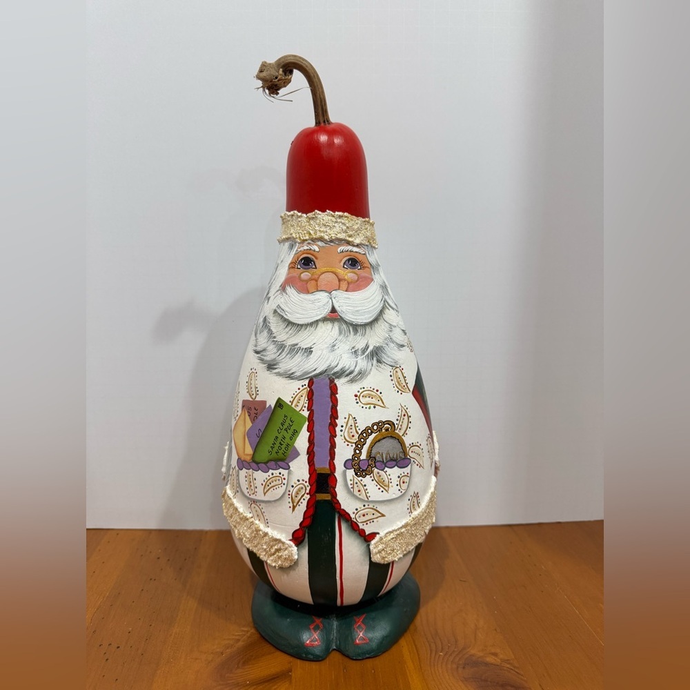 Handmade Santa gourd decoration hand painted